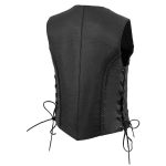 Milwaukee Leather ML1255 Women’s Black Braided Premium Leather Side Lace Motorcycle Rider Vest - Image 7