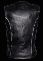 Milwaukee Leather ML1293 Women’s Black and Purple ‘Wing Studded’ Leather Vest - Image 3