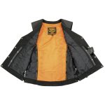 Milwaukee Leather ML1296 Women’s Black Leather Side Laced Motorcycle Vest w/ Reflective Tribal - Image 7