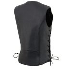 Milwaukee Leather ML1296 Women’s Black Leather Side Laced Motorcycle Vest w/ Reflective Tribal - Image 10