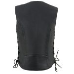 Milwaukee Leather ML1296 Women’s Black Leather Side Laced Motorcycle Vest w/ Reflective Tribal - Image 12