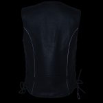 Milwaukee Leather ML1296 Women’s Black Leather Side Laced Motorcycle Vest w/ Reflective Tribal - Image 8