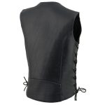 Milwaukee Leather ML1296 Women’s Black/Purple Leather Side Laced Motorcycle Vest w/ Reflective Tribal - Image 8