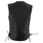 Milwaukee Leather ML1296 Women’s Black/Purple Leather Side Laced Motorcycle Vest w/ Reflective Tribal - Image 2