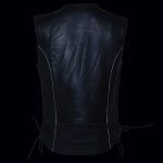 Milwaukee Leather ML1296 Women’s Black/Purple Leather Side Laced Motorcycle Vest w/ Reflective Tribal - Image 6