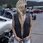 Milwaukee Leather ML1296 Women’s Black Leather Side Laced Motorcycle Vest w/ Reflective Tribal - Image 4