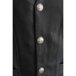 Milwaukee Leather ML1369 Men’s Black Premium Leather Side Lace Motorcycle Rider Vest w/ Buffalo Nickel Snaps Closure - Image 8