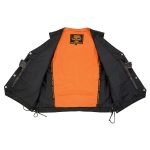 Milwaukee Leather ML1369 Men’s Black Premium Leather Side Lace Motorcycle Rider Vest w/ Buffalo Nickel Snaps Closure - Image 4