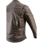 Milwaukee Leather ML1408RT Men’s Retro Brown ‘Savage’ Sporty Crossover Retro Leather Jacket - Image 6