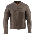 Milwaukee Leather ML1408RT Men’s Retro Brown ‘Savage’ Sporty Crossover Retro Leather Jacket - Image 13