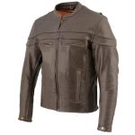 Milwaukee Leather ML1408RT Men’s Retro Brown ‘Savage’ Sporty Crossover Retro Leather Jacket - Image 11