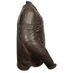 Milwaukee Leather ML1408RT Men’s Retro Brown ‘Savage’ Sporty Crossover Retro Leather Jacket - Image 14
