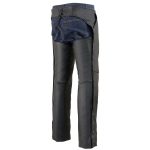 Milwaukee Leather Men’s Black Premium Leather Motorcycle Rider Chaps w/ Front 3-Pockets – Thigh Patch Pocket-ML1766 - Image 8