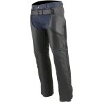 Milwaukee Leather Men’s Black Premium Leather Motorcycle Rider Chaps w/ Front 3-Pockets – Thigh Patch Pocket-ML1766 - Image 6