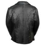 Milwaukee Leather ML1948 Women’s Classic Riveted Motorcycle Black Leather Jacket - Image 2