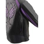 Milwaukee Leather ML1952 Women’s Black and Purple Embroidered and Stud Design Scooter Jacket - Image 9