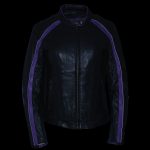 Milwaukee Leather X1952 Women’s Black and Purple Embroidered and Stud Design Jacket - Image 7