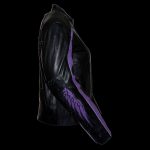 Milwaukee Leather X1952 Women’s Black and Purple Embroidered and Stud Design Jacket - Image 6