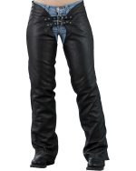 Milwaukee Leather ML1986 Women’s Black Leather Low Cut Sure Fit Motorcycle Chaps