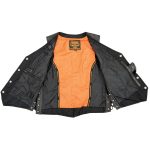Milwaukee Leather ML2042 Women’s Black Braided Premium Leather Motorcycle Rider Vest w/ Side Laces - Image 4
