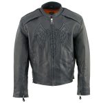 Milwaukee Leather ML2056 Men’s ‘Cross Sword’ Leather Moto Jacket - Image 6