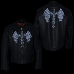 Milwaukee Leather ML2056 Men’s ‘Cross Sword’ Leather Moto Jacket - Image 3