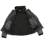 Milwaukee Leather ML2066 Women’s 3/4 Black Leather Hoodie Jacket with Reflective Tribal Design - Image 4