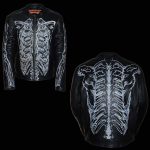 Milwaukee Leather ML2075 Men’s Black Leather Jacket with Reflective Skeleton Bones - Image 3