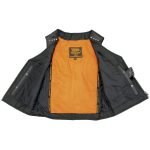 Milwaukee Leather ML2078 Women’s Black Premium Leather Motorcycle Rider Vest w/ Studding Detail - Image 4