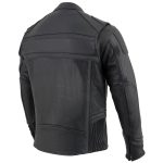 Milwaukee Leather ML2083 Men’s Black Premium Leather Vented Motorcycle Rider Jacket w/ Reflective Piping - Image 11