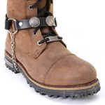 Milwaukee Leather Silver Boot Chain w/ Vintage Native American Medallion & Adjustable Strap -MLA3001 - Image 4