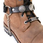 Milwaukee Leather Silver Boot Chain w/ Vintage Native American Medallion & Adjustable Strap -MLA3001 - Image 3