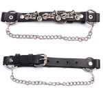 Milwaukee Leather Silver Boot Chain w/ Vintage Native American Medallion & Adjustable Strap -MLA3001 - Image 2