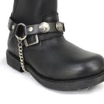 Milwaukee Leather Silver Boot Chain w/ Vintage Buffalo Coin Medallion & Adjustable Strap – MLA3002 - Image 4