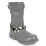 Milwaukee Leather Silver Boot Chain w/ Vintage Buffalo Coin Medallion & Adjustable Strap – MLA3002