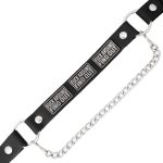Milwaukee Leather Motorcycle Boot Chain – Silver Chain & Buckle, F‑Around – Find Out Text Accent – ML3009