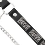 Milwaukee Leather Motorcycle Boot Chain – Silver Chain & Buckle, F‑Around – Find Out Text Accent – ML3009 - Image 3