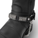 Milwaukee Leather Motorcycle Boot Chain – Silver Chain & Buckle, F‑Around – Find Out Text Accent – ML3009 - Image 2
