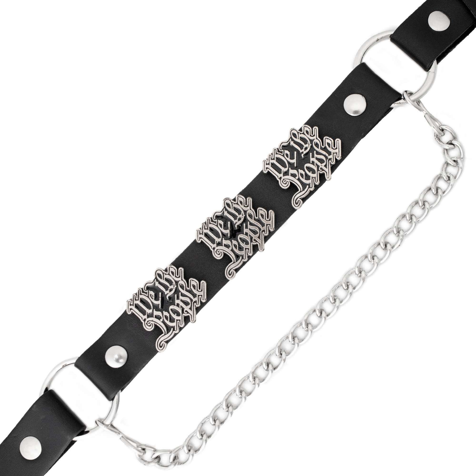 Milwaukee Leather Silver We The People Emblem Boot Chain with Adjustable Strap – MLA3010