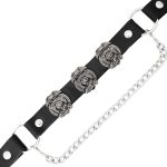 Milwaukee Leather Silver Police Emblem Boot Chain with Adjustable Strap – MLA3011
