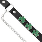 Milwaukee Leather Silver Four‑Leaf Clover Emblem Boot Chain with Adjustable Strap – MLA3014 - Image 3