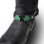 Milwaukee Leather Silver Four‑Leaf Clover Emblem Boot Chain with Adjustable Strap – MLA3014 - Image 2