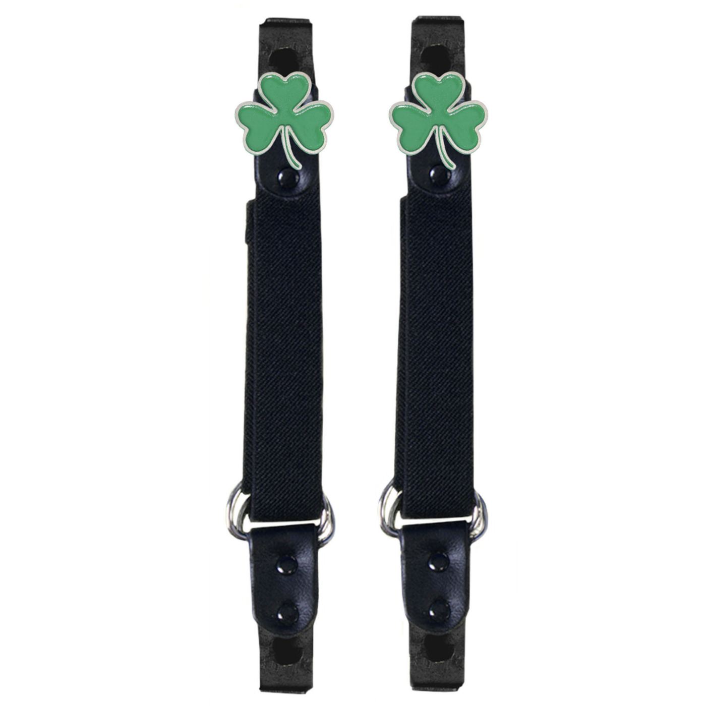 Milwaukee Leather MLA4018 3-Leaf Clover Motorcycle Biker Elastic Bungee Clips for Chaps or Pants (Set of 2)