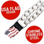 Milwaukee Leather American Flag Vest Extender – Double Chrome Chains Genuine Leather 6.5″ Extension 4-PCS MLA6008SET - Image 4