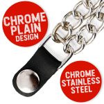 Milwaukee Leather Silver/Chrome Medallion Vest Extender – Double Chrome Chains Genuine Leather 6.5″ Extension 4-PCS MLA6015SET - Image 4