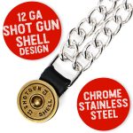 Milwaukee Leather 12 Gauge Shell Medallion Vest Extender – Double Chrome Chains Genuine Leather 6.5″ Extension 4-PCS MLA6025SET - Image 4