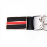 Milwaukee Leather Thin Red Line Medallion Vest Extender – Double Chrome Chains Genuine Leather 6.5″ Extension 4-PCS MLA6028SET - Image 5
