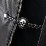 Milwaukee Leather Skull Medallion Vest Extender Genuine Leather Braided Strap 6.5″ Extension 4-PCS MLA6064SET - Image 3