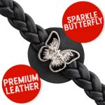 Milwaukee Leather Spark Medallion Vest Extender Genuine Leather Braided Strap 6.5″ Extension 4-PCS MLA6068SET - Image 3
