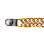 Milwaukee Leather MLA6091 Gold 4 Inch 4-PCS Vest Extender Set – Double Chrome Chains w/ Genuine Leather - Image 3
